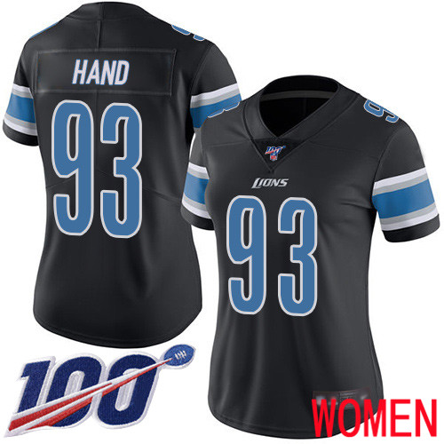 Detroit Lions Limited Black Women Dahawn Hand Jersey NFL Football 93 100th Season Rush Vapor Untouchable